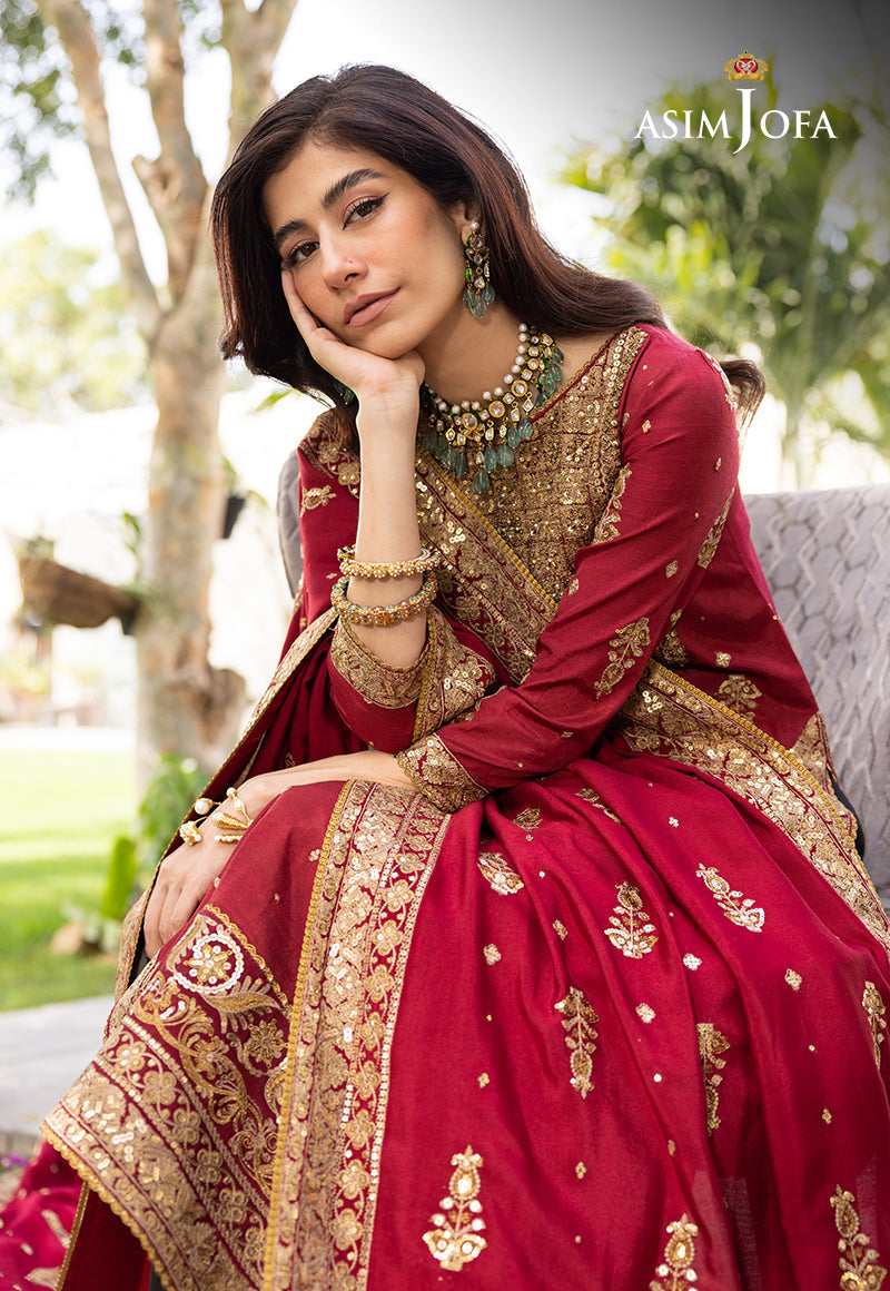 Embroidered Raw Silk By Asim Jofa (Stitched)