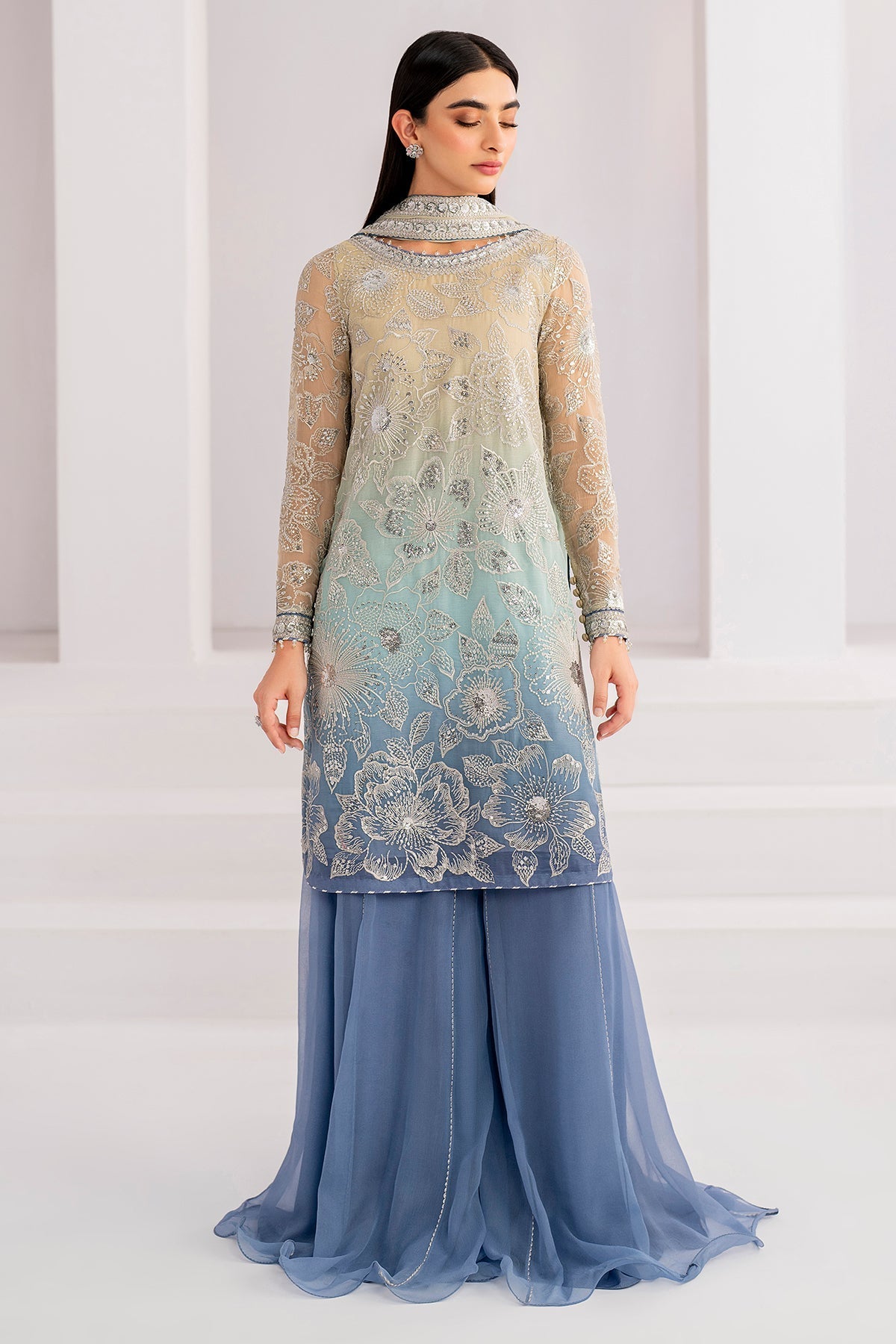 Embroidered Chiffon By Jazmin (Stitched)