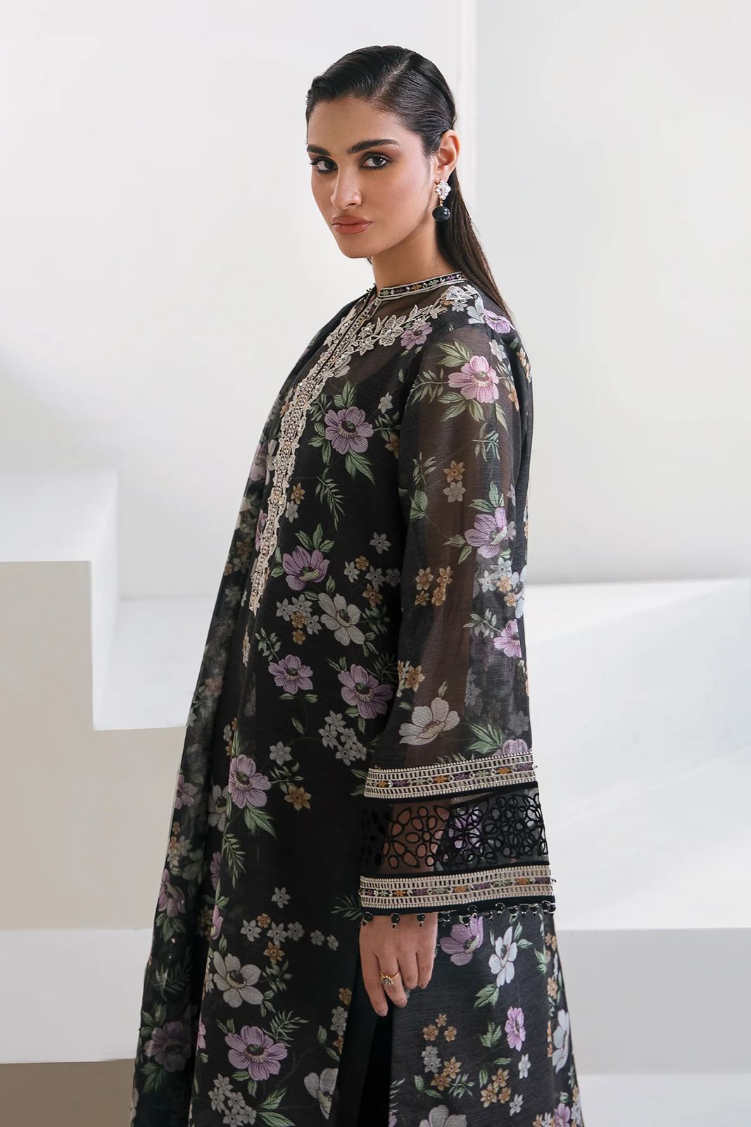 3 Piece - Heavy Embroidered lawn PS-170 | Baroque (Stitched)