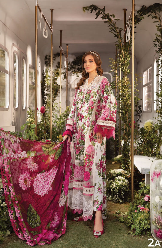 3 Piece - Heavy Embroidered Digital printed lawn PS-162 | Maria.B (Stitched)