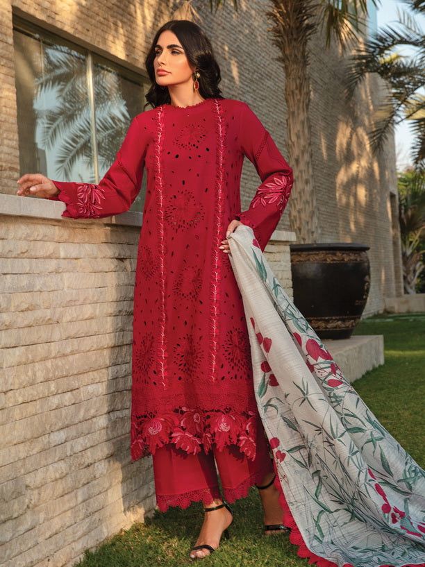 3 Piece - Embroidered Chikankari Lawn PS-072 | Rang Rasiya (Stitched)