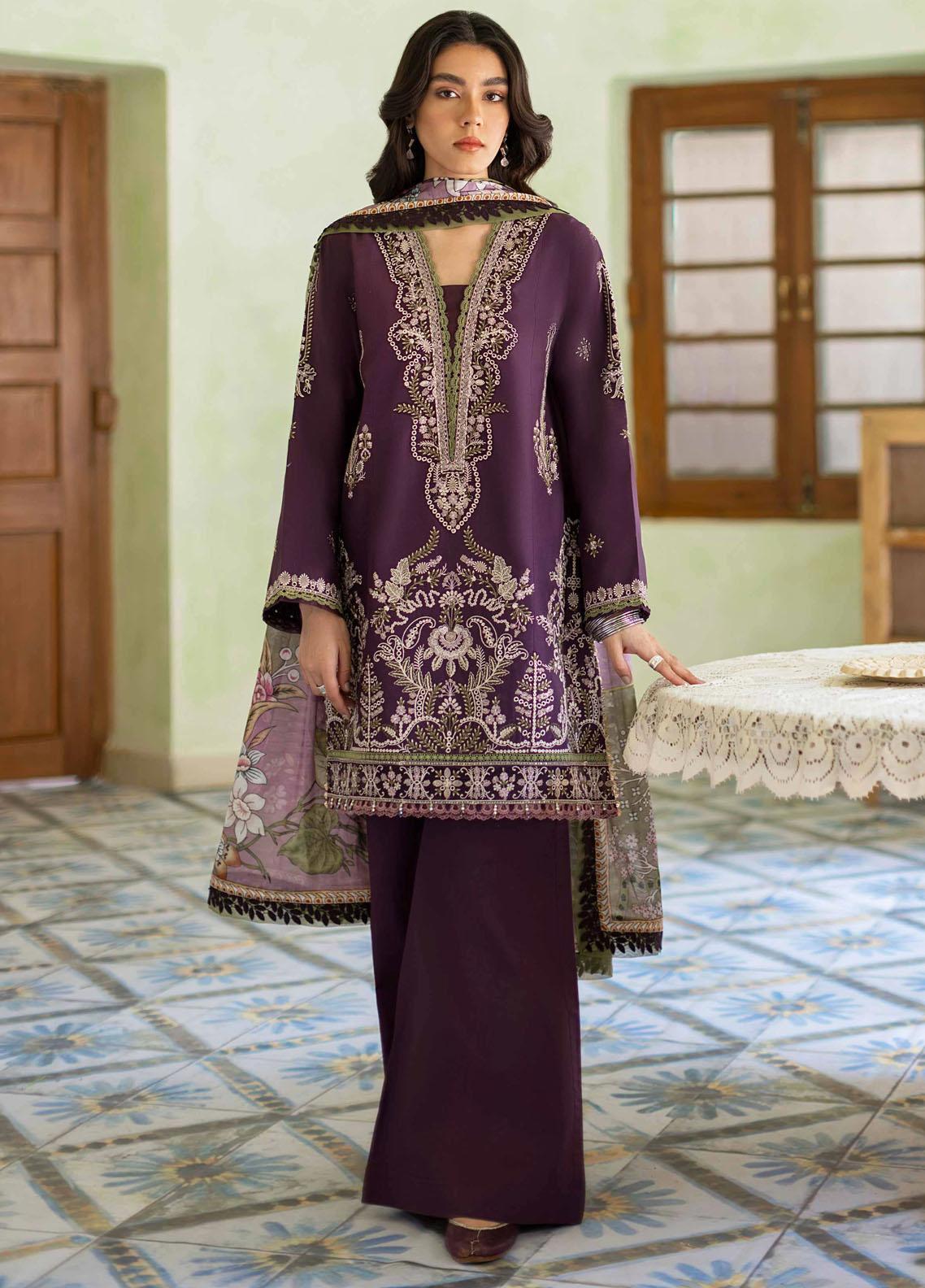 3 piece - Heavy Embroidered Organza PS-131 | Seran (Stitched)